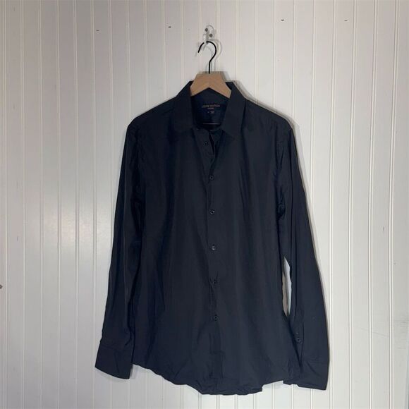 Louis Vuitton Uniforms Black Shirt L 41 Logo Button Minimalist Designer Luxury - Picture 1 of 7